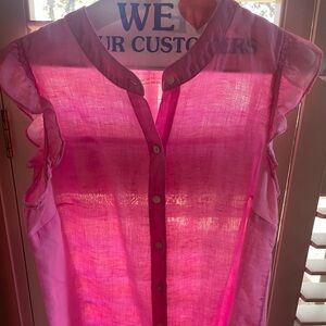 Lilly Pulitzer Linen Top XS Pink
